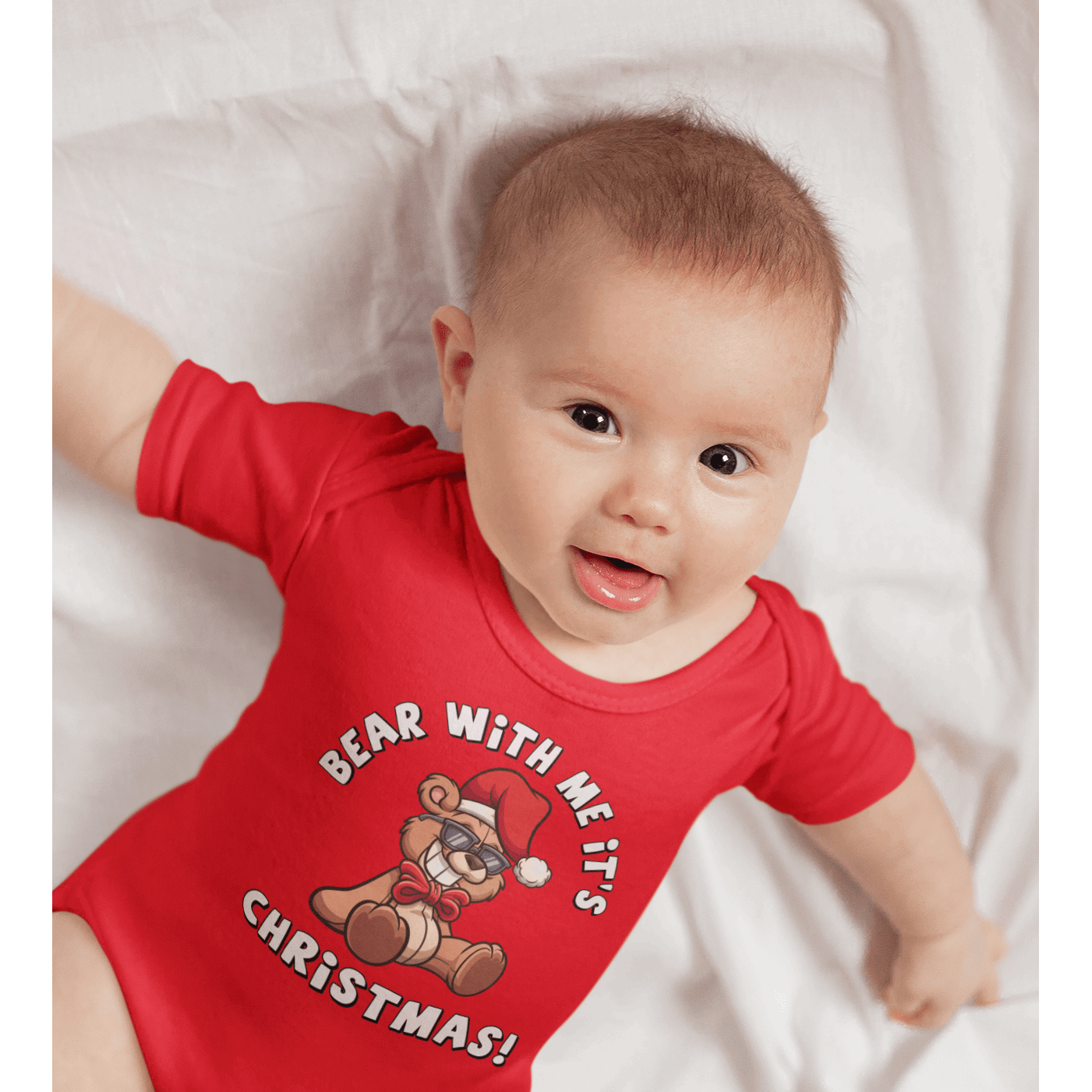 Bear with me, It's Christmas onesie - Wilson Design Group
