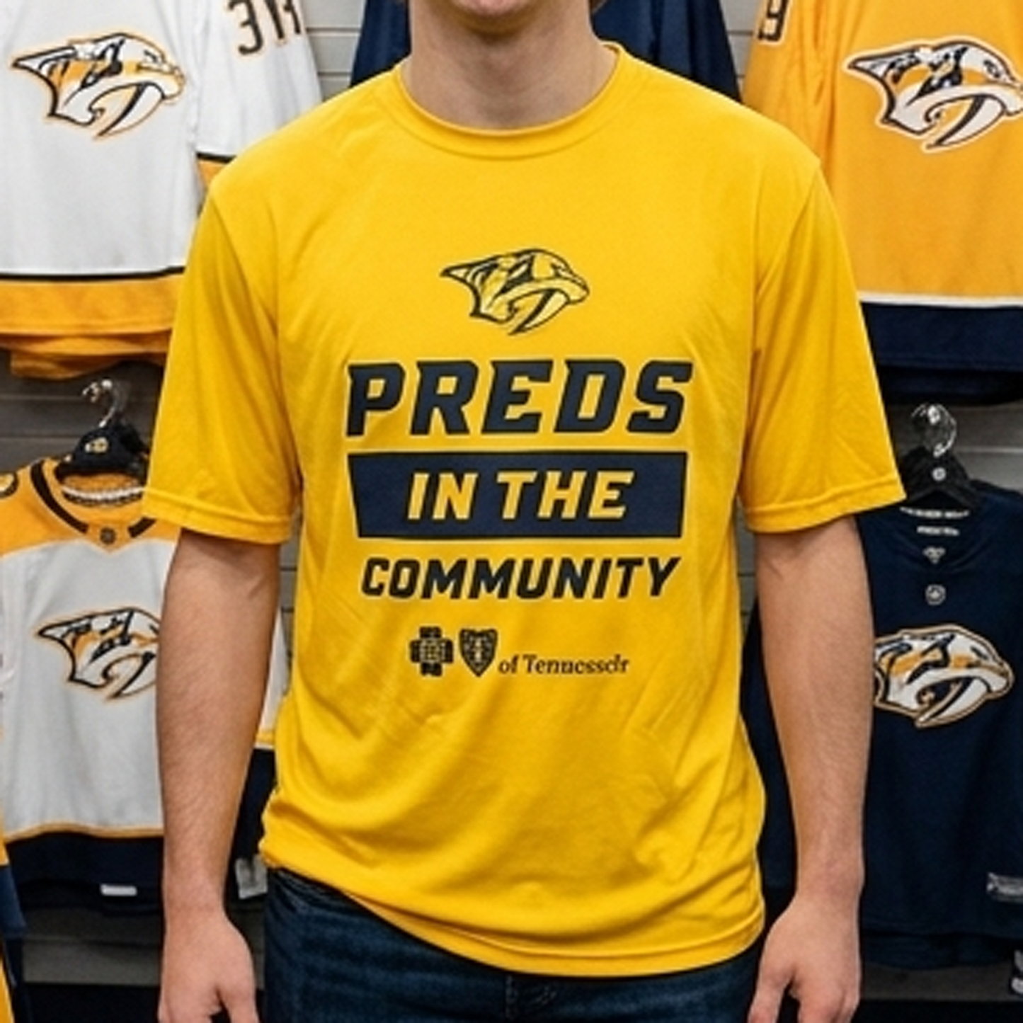 Preds in the community shirt | Nashville Predators Preds in the Community Yellow T-Shirt