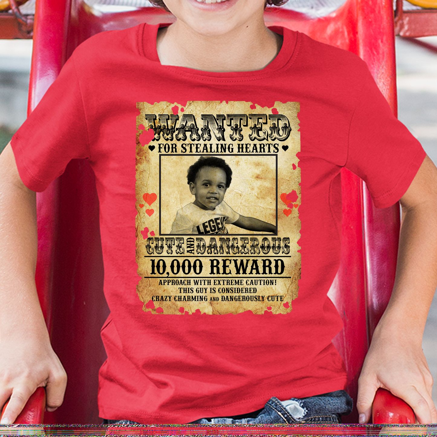 Personalized Most Wanted Boys Valentines Shirt, Stealing Hearts shirt, add a photo funny valentine's day shirt - Wilson Design Group