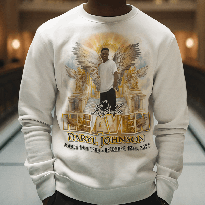 Custom Rest in heaven Angel Memorial T-Shirts and hoodies, funeral t shirts, Memorial Day t shirt, RIP Shirts, Memorial Gift, memorial - Wilson Design Group