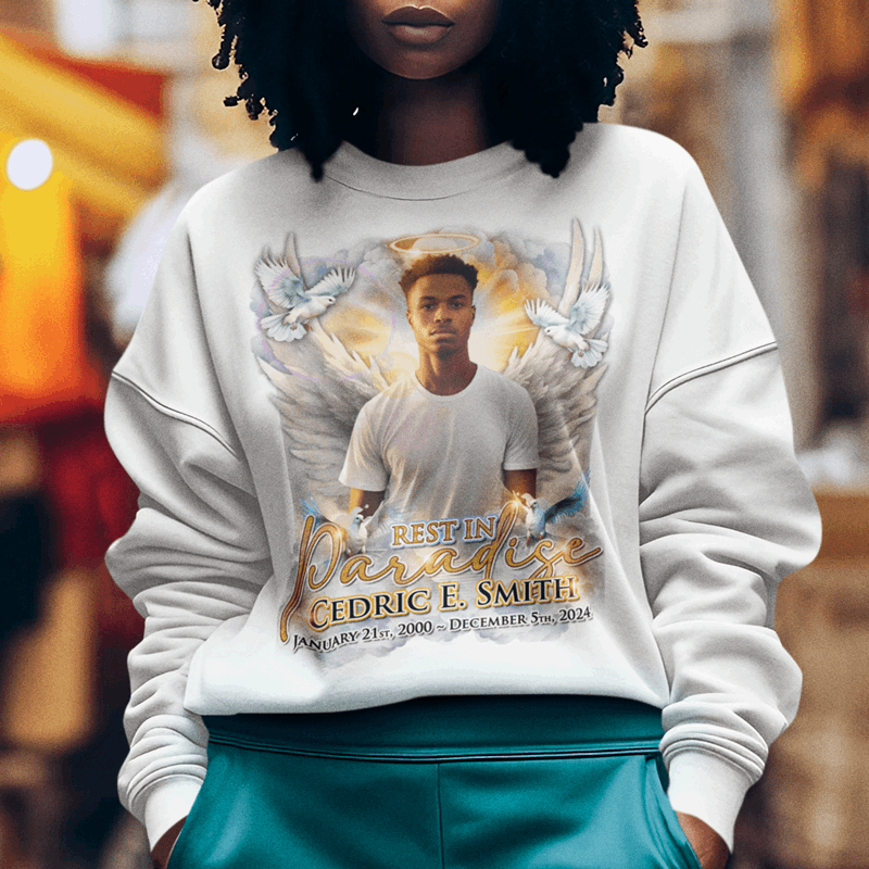 Custom Heaven Rest in Paradise Memorial T-Shirts and hoodies, funeral t shirts, memorial day t shirt, RIP Shirts, Memorial Gift, memorial - Wilson Design Group