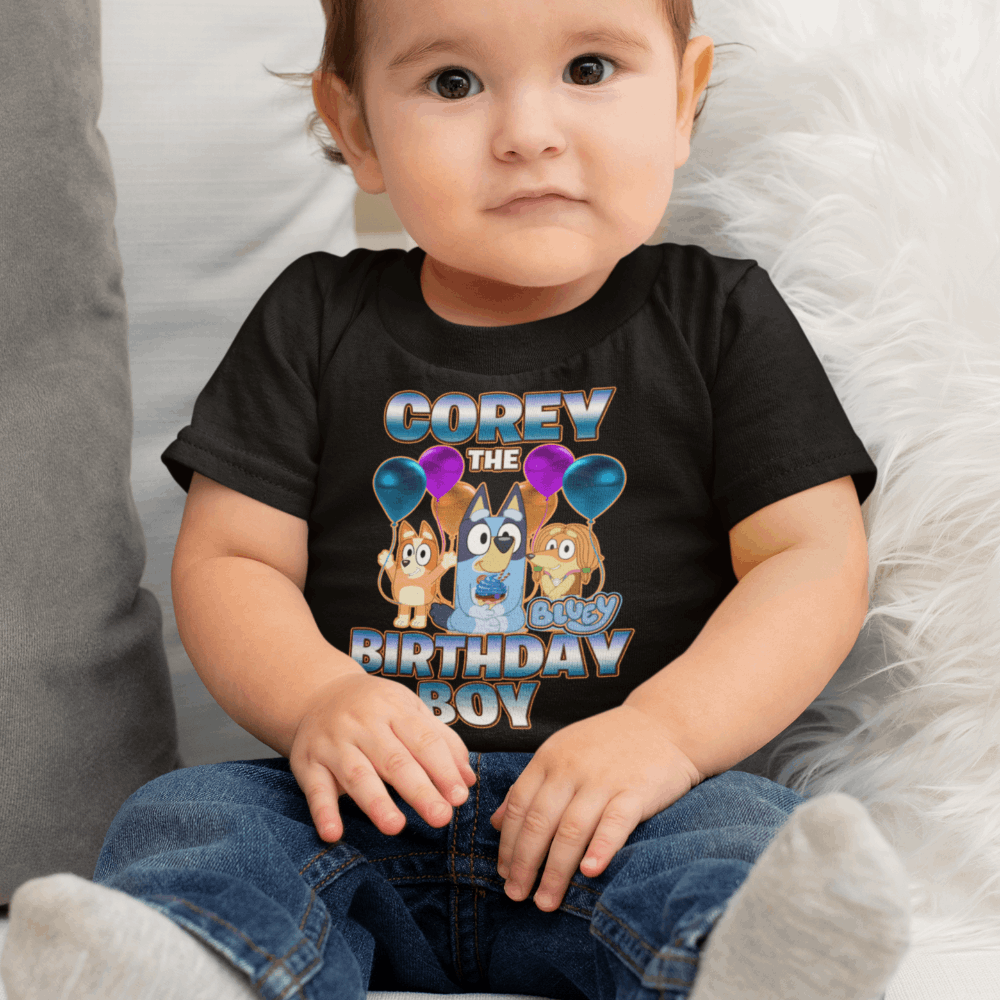 Personalized The Bluey Birthday Boy Shirt, Bluey birthday shirts for family