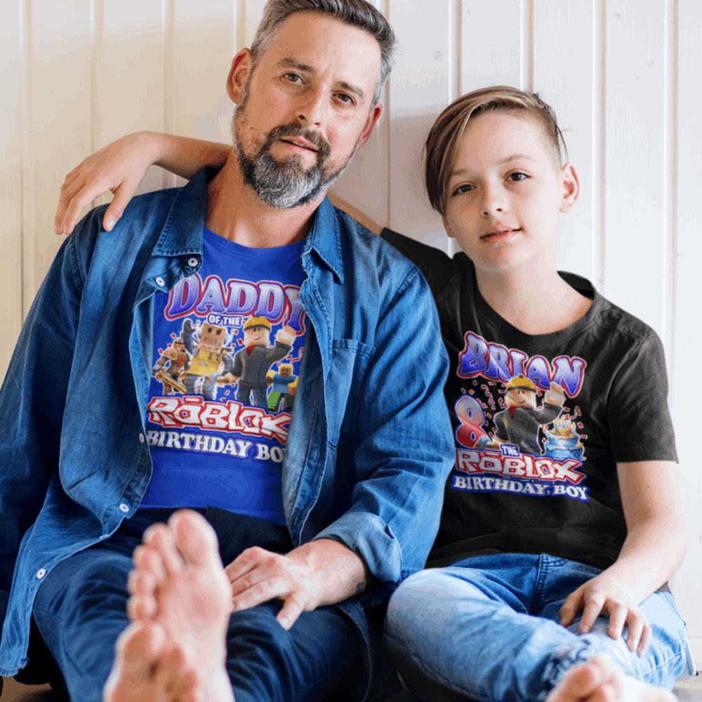 Personalized Roblox Birthday Boy Family Party Shirts, roblox birthday shirts - Wilson Design Group