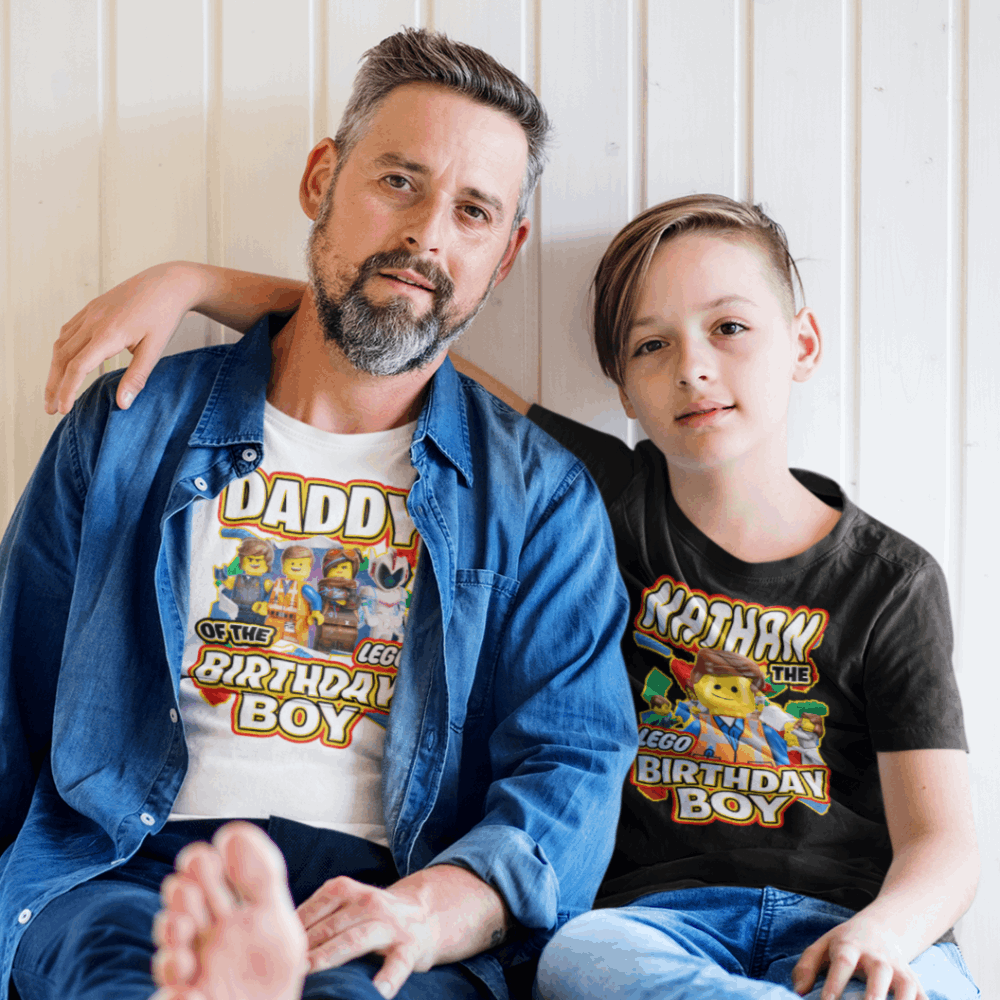 Personalized Lego Birthday Boy Shirt or Birthday Girl Shirt, Lego birthday shirts for family - Wilson Design Group