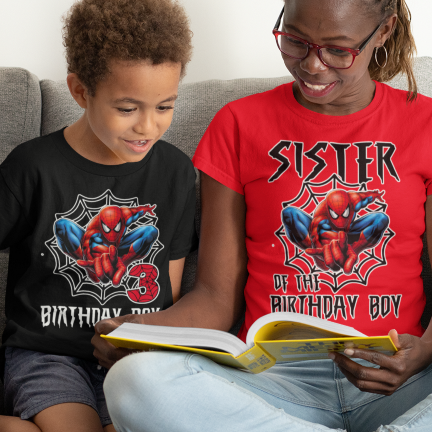 Personalized Spiderman Birthday Boy shirt, Matching Family birthday Shirts - Wilson Design Group