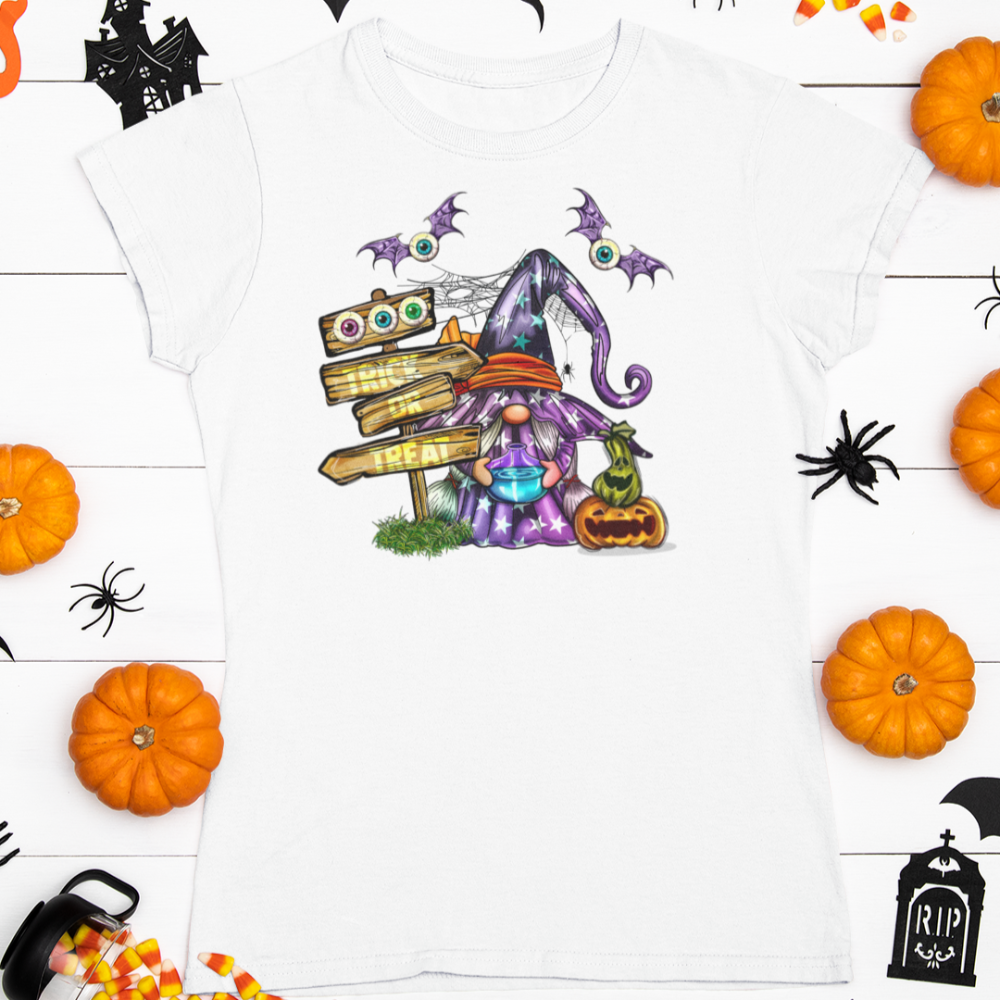 Trick or Treat Gnome Halloween t shirt / Fall tshirt - Wilson Design Group