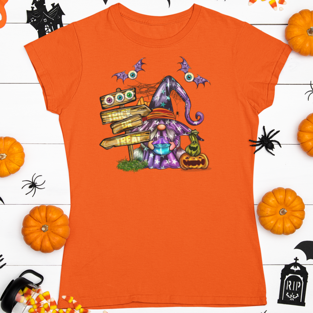 Trick or Treat Gnome Halloween t shirt / Fall tshirt - Wilson Design Group