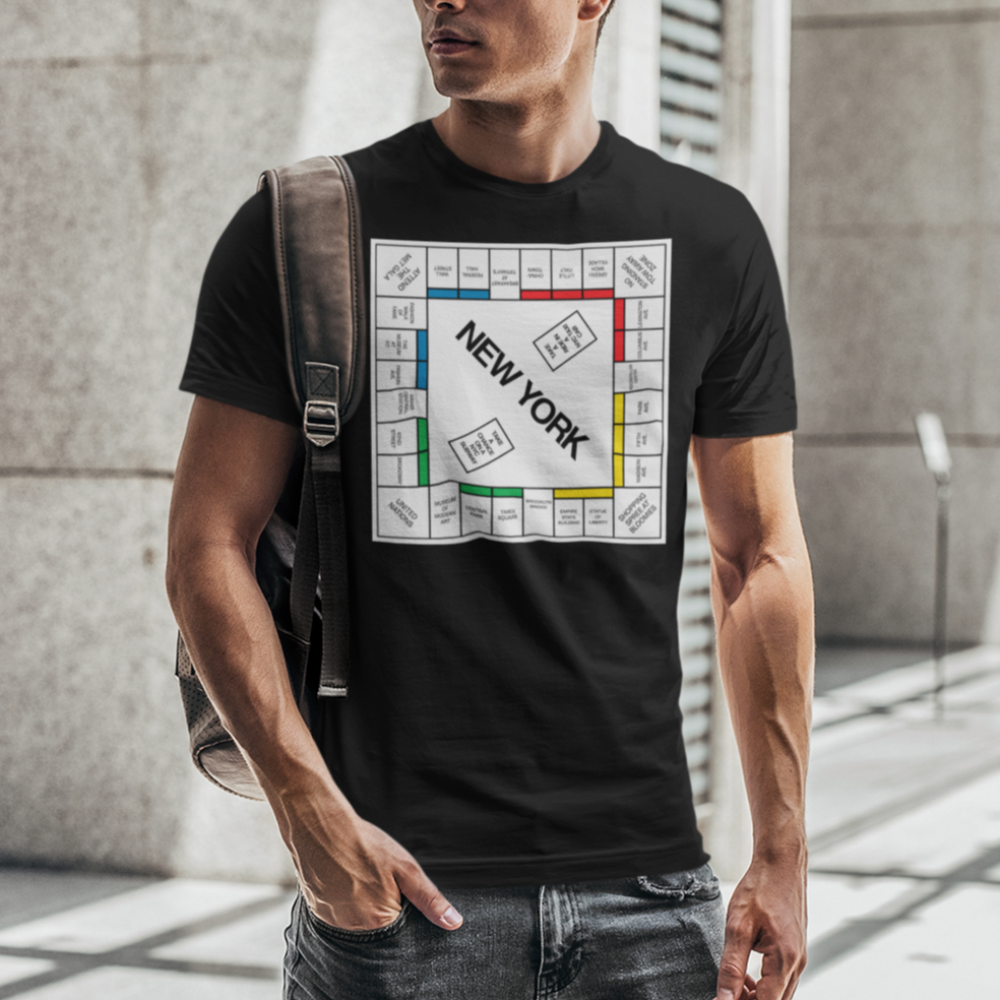 New York Monopoly Sweatshirt | And Just Like That... Carrie Crewneck Sweatshirt / new york monopoly T-Shirt - Wilson Design Group