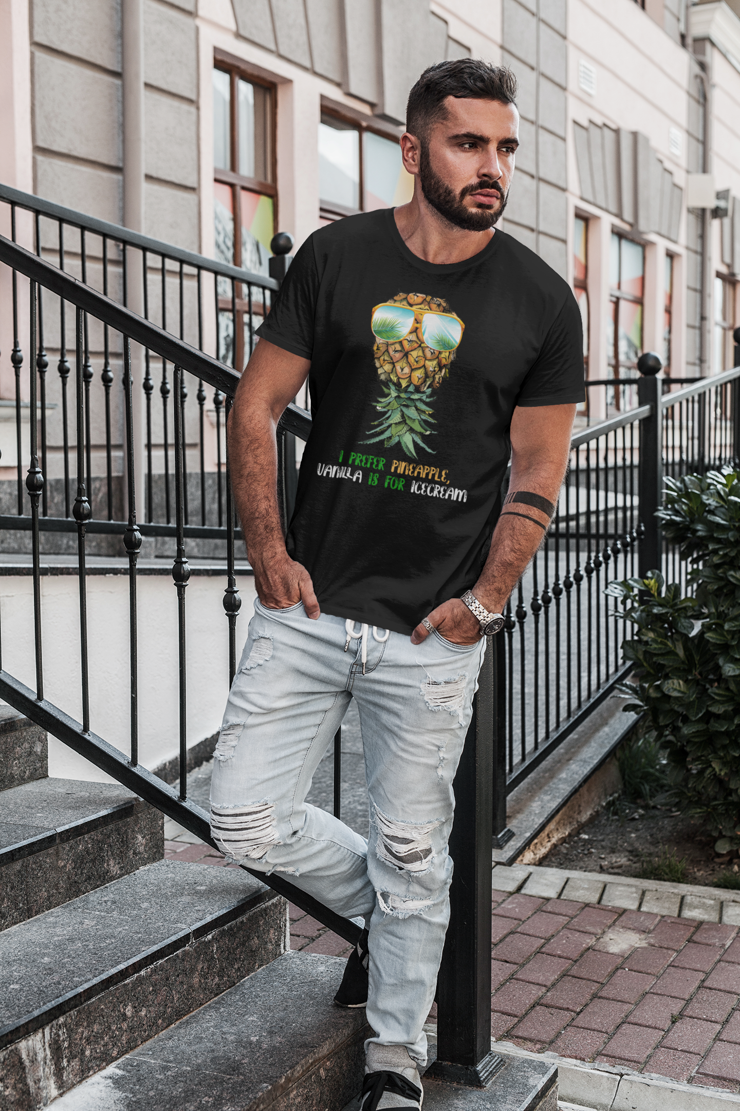 I prefer Pineapple, Vanilla is for Icecream Upside Down Pineapple Sliced Swinger Shirt - Wilson Design Group