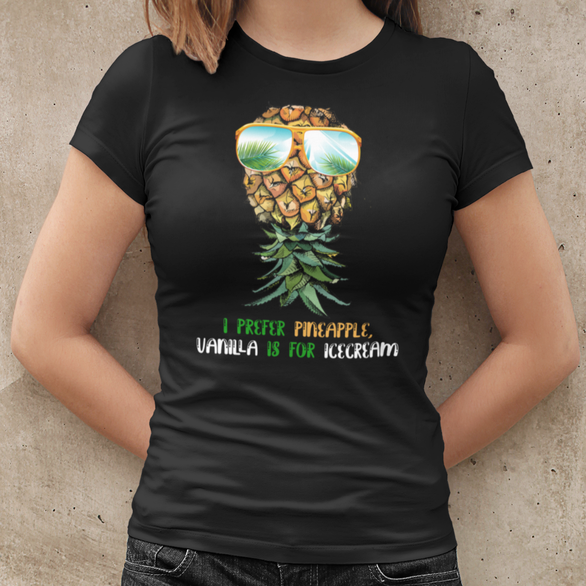 I prefer Pineapple, Vanilla is for Icecream Upside Down Pineapple Sliced Swinger Shirt - Wilson Design Group