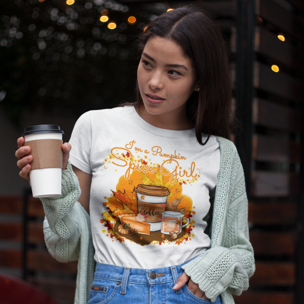 Pumkin Spice Girl t shirt, Gildan or Bella Canvas Softstyle T-Shirt - Wilson Design Group