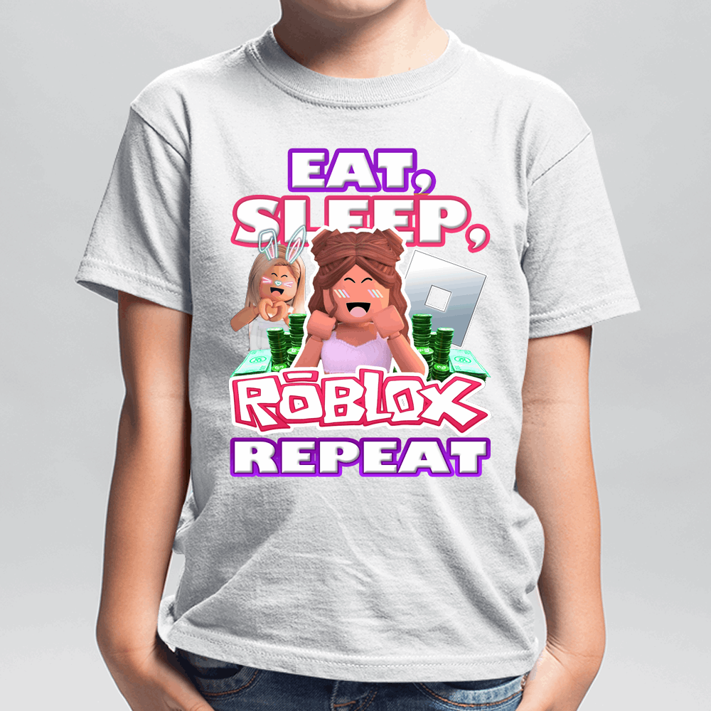 Eat, Sleep, Roblox Repeat Roblox Shirt for Girls - Wilson Design Group