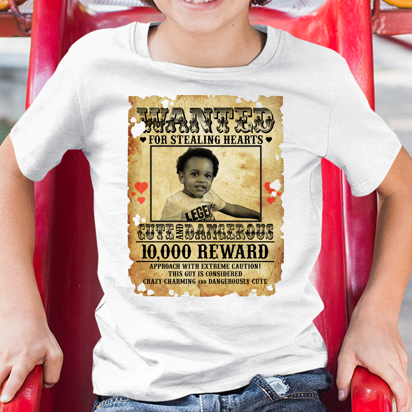 Personalized Most Wanted Boys Valentines Shirt, Stealing Hearts shirt, add a photo funny valentine's day shirt - Wilson Design Group