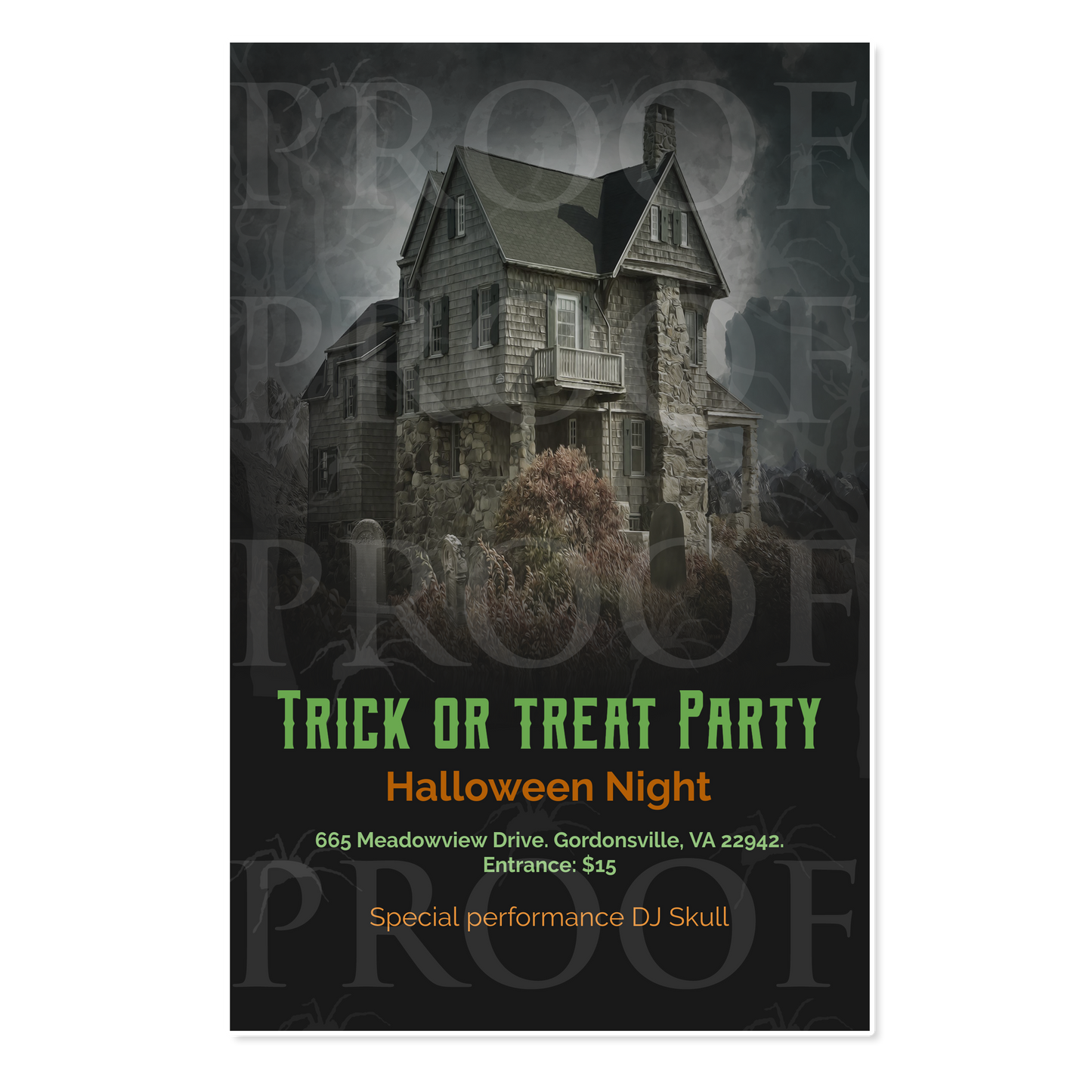 Custom Halloween Haunted House E-Flyer/E-Vite Online Advertisement - Wilson Design Group