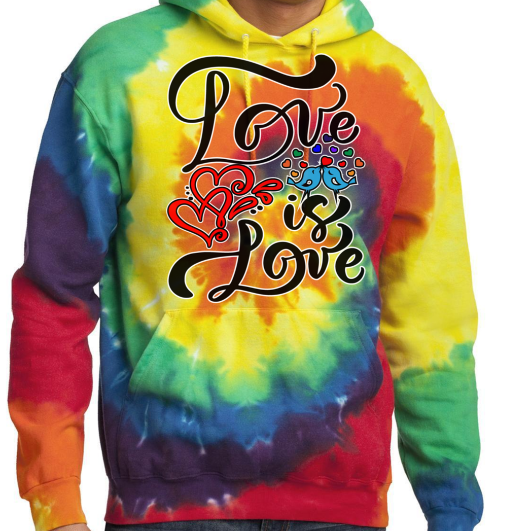 Love is Love LGBTQ Tie-Dye Shirt and Hoodie - Wilson Design Group
