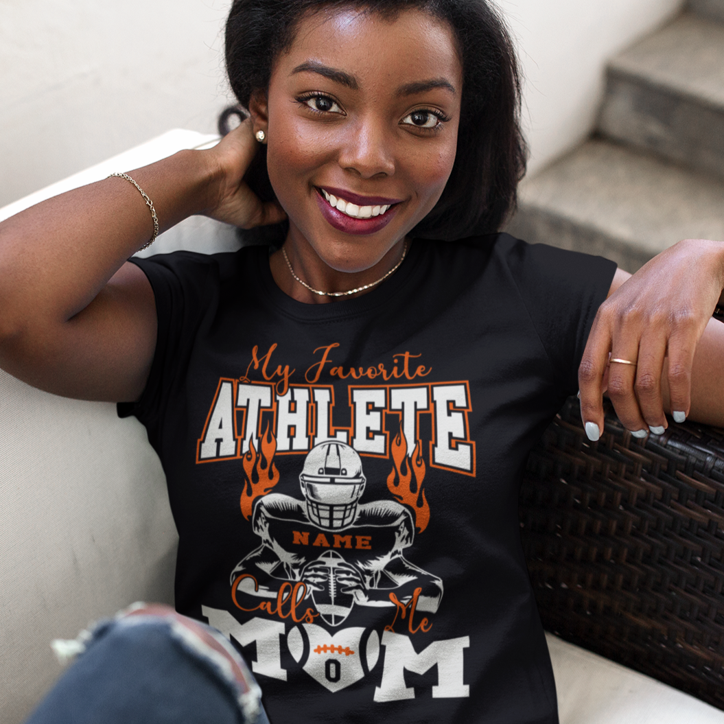 Custom My Favorite Athlete Calls me Mom T-Shirt - Wilson Design Group