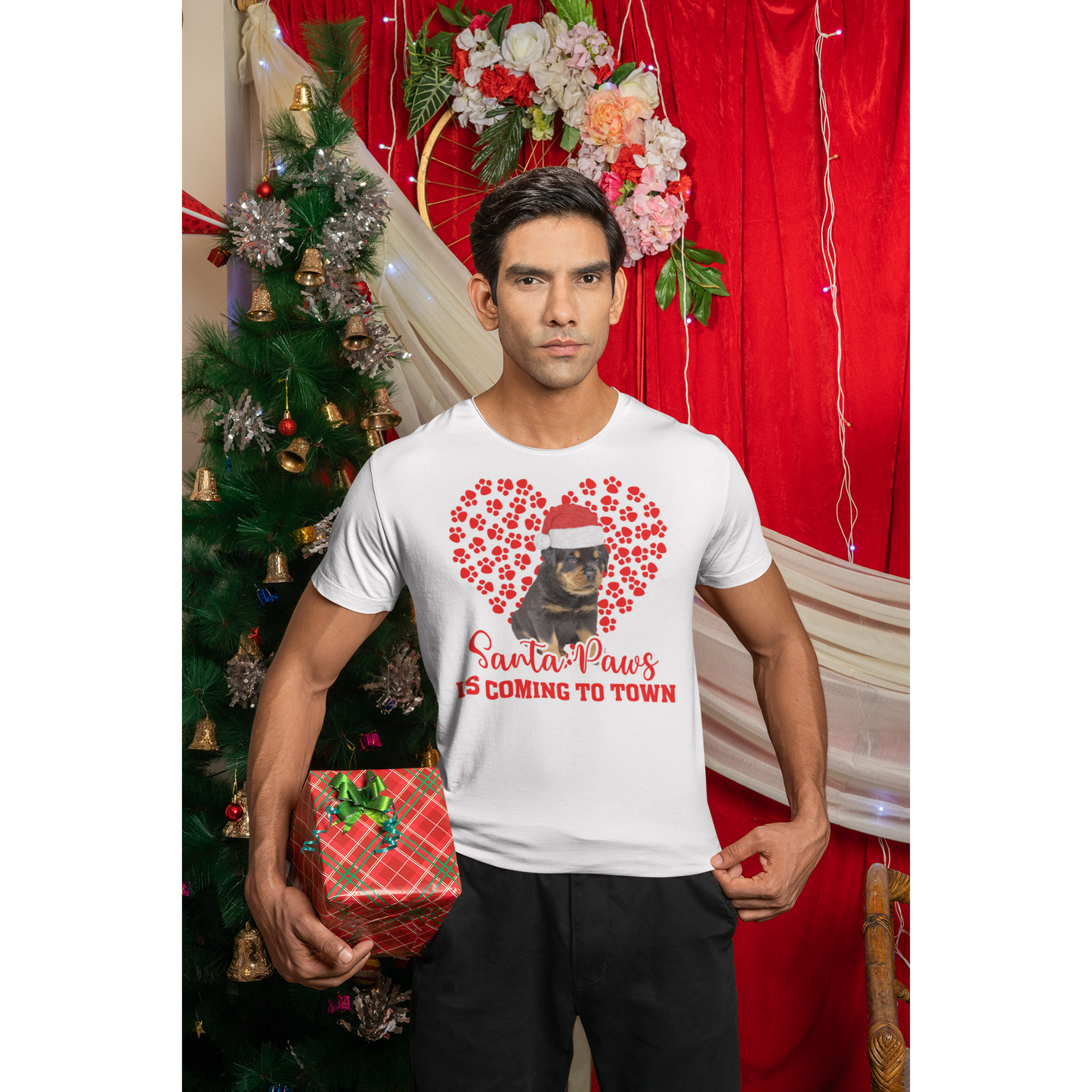 Tibetan mastiff Santa Paws is coming to Town sweatshirt - Wilson Design Group