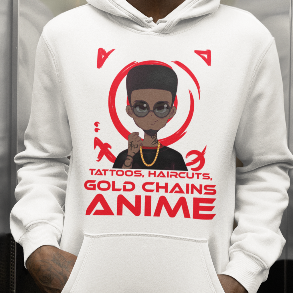 Tattoos, Haircut, Gold Chains, Anime Hoodie - Wilson Design Group
