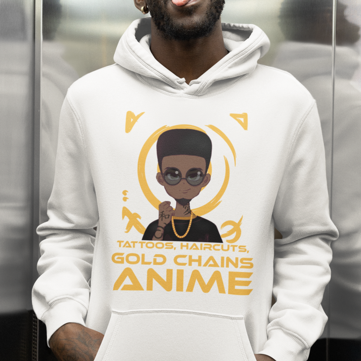 Tattoos, Haircut, Gold Chains, Anime Hoodie - Wilson Design Group