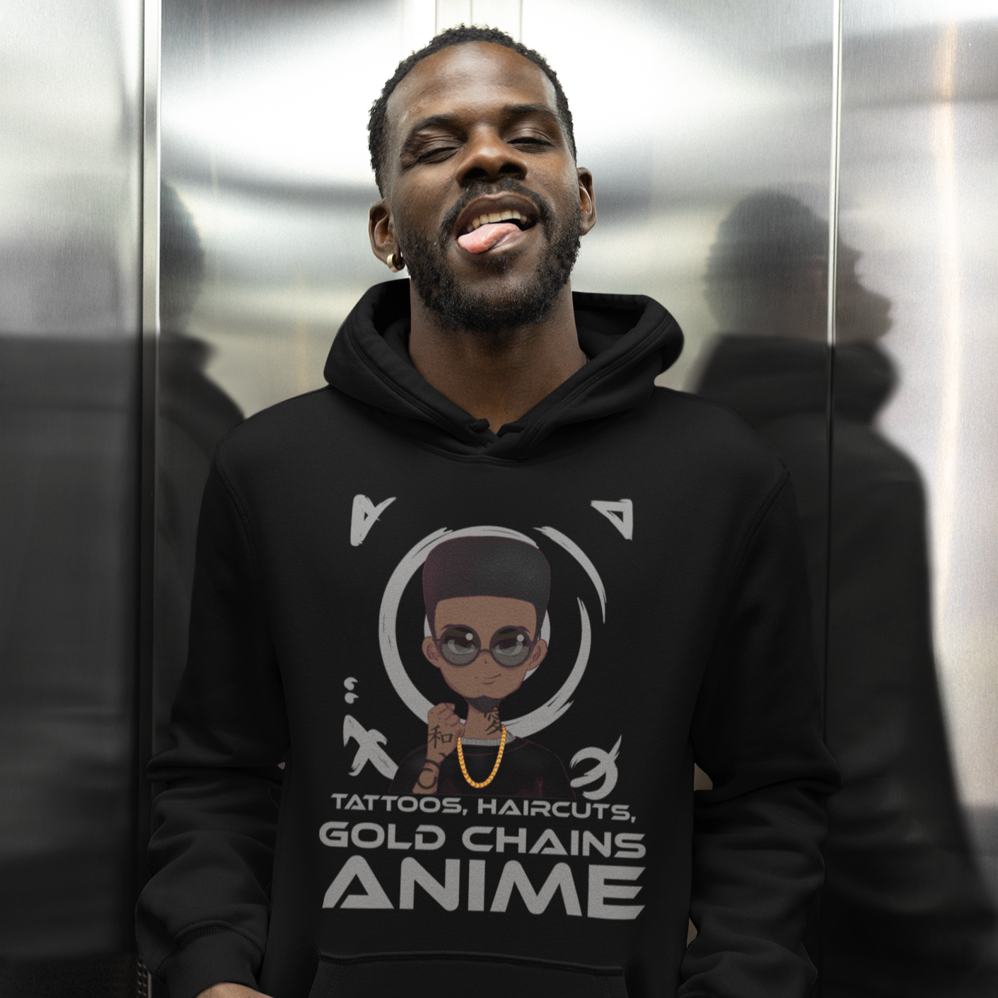 Tattoos, Haircut, Gold Chains, Anime Hoodie - Wilson Design Group