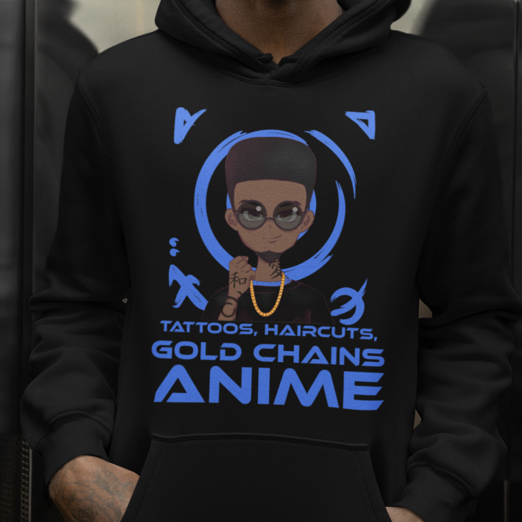 Tattoos, Haircut, Gold Chains, Anime Hoodie - Wilson Design Group