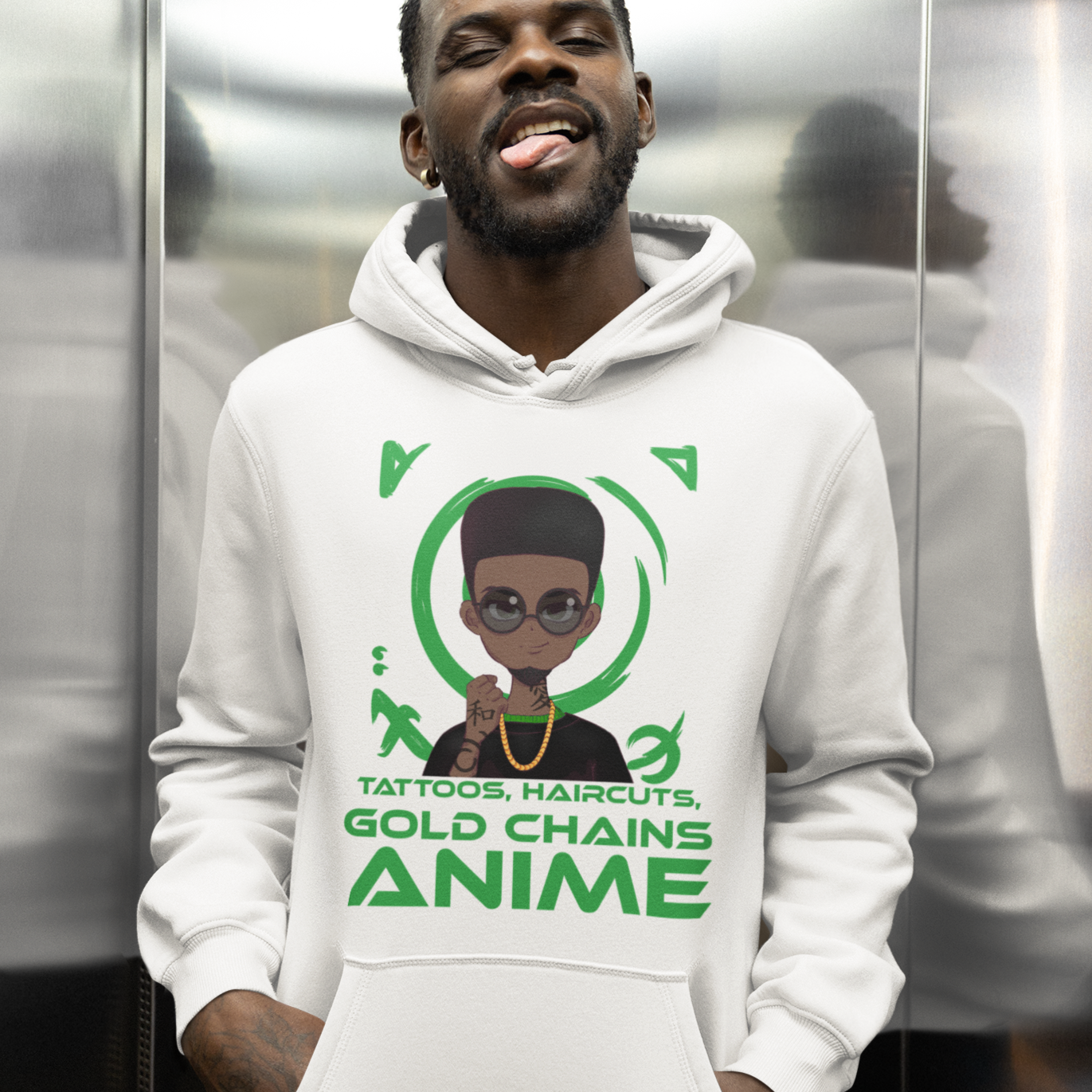 Tattoos, Haircut, Gold Chains, Anime Hoodie - Wilson Design Group