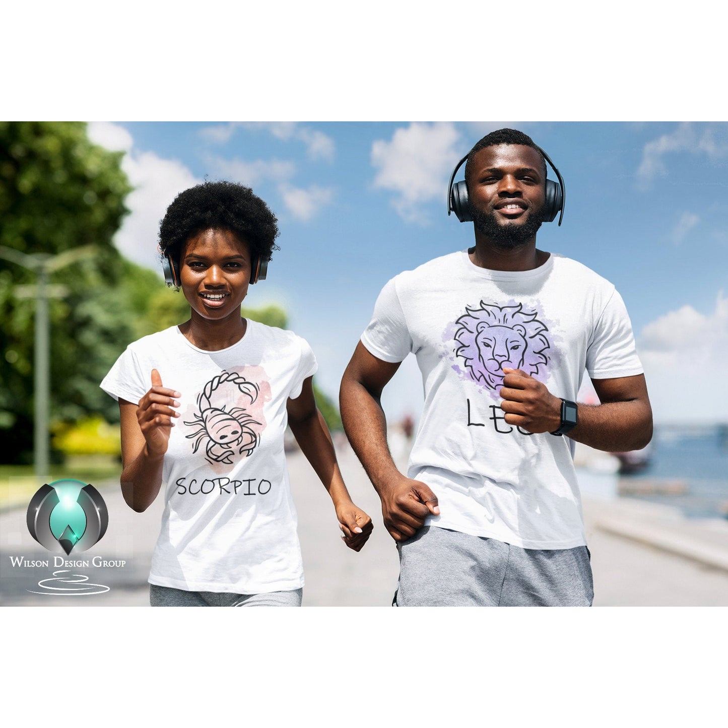 Water Color Zodiac T-Shirt (Color White) - Wilson Design Group