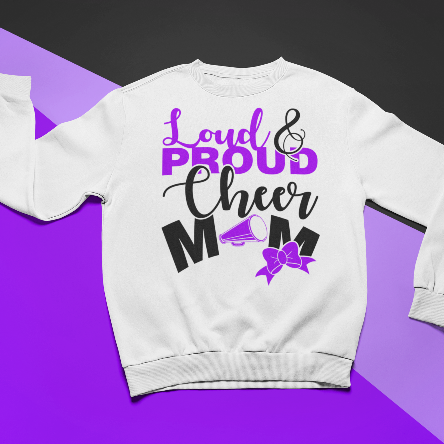 Proud Cheer Mom Sweatshirt - Wilson Design Group
