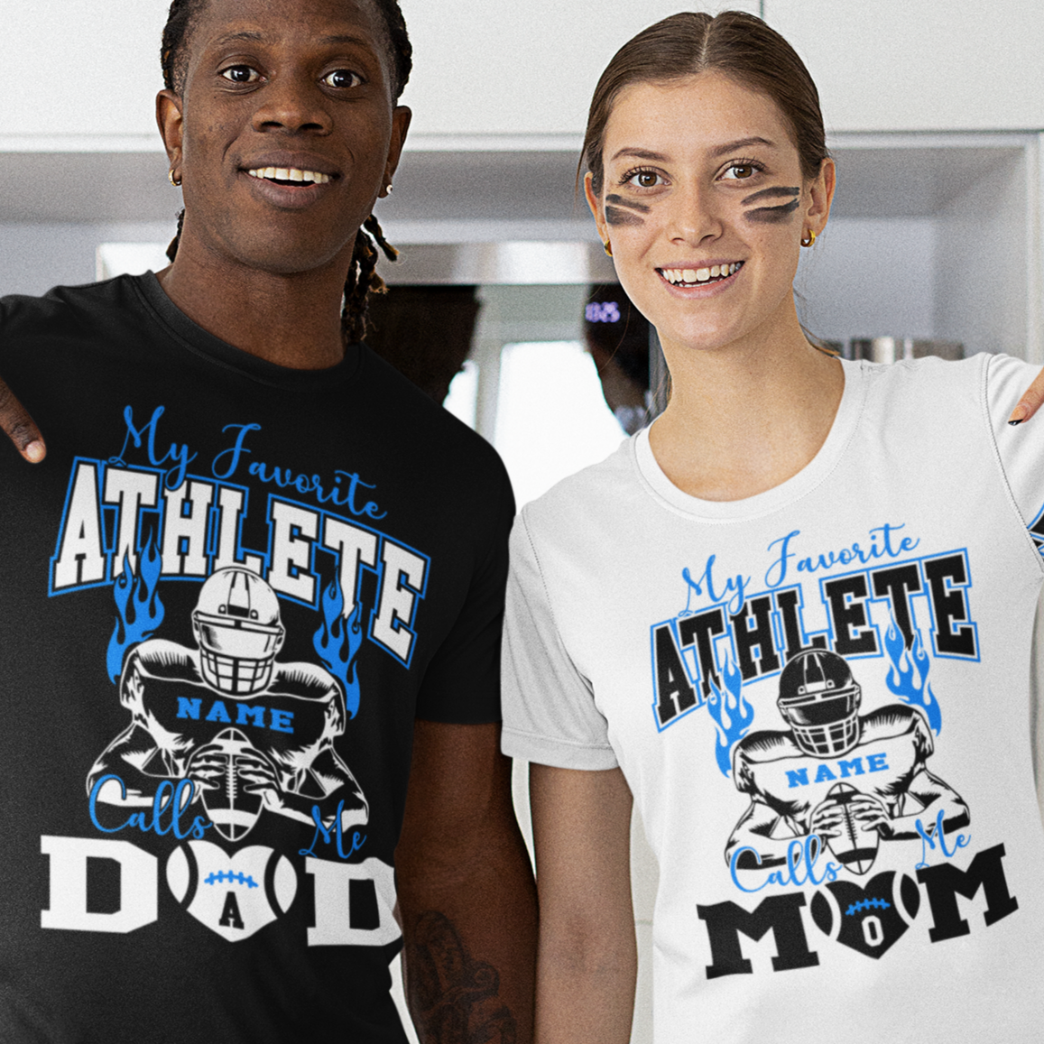 Custom My Favorite Athlete Calls me Dad T-Shirt - Wilson Design Group