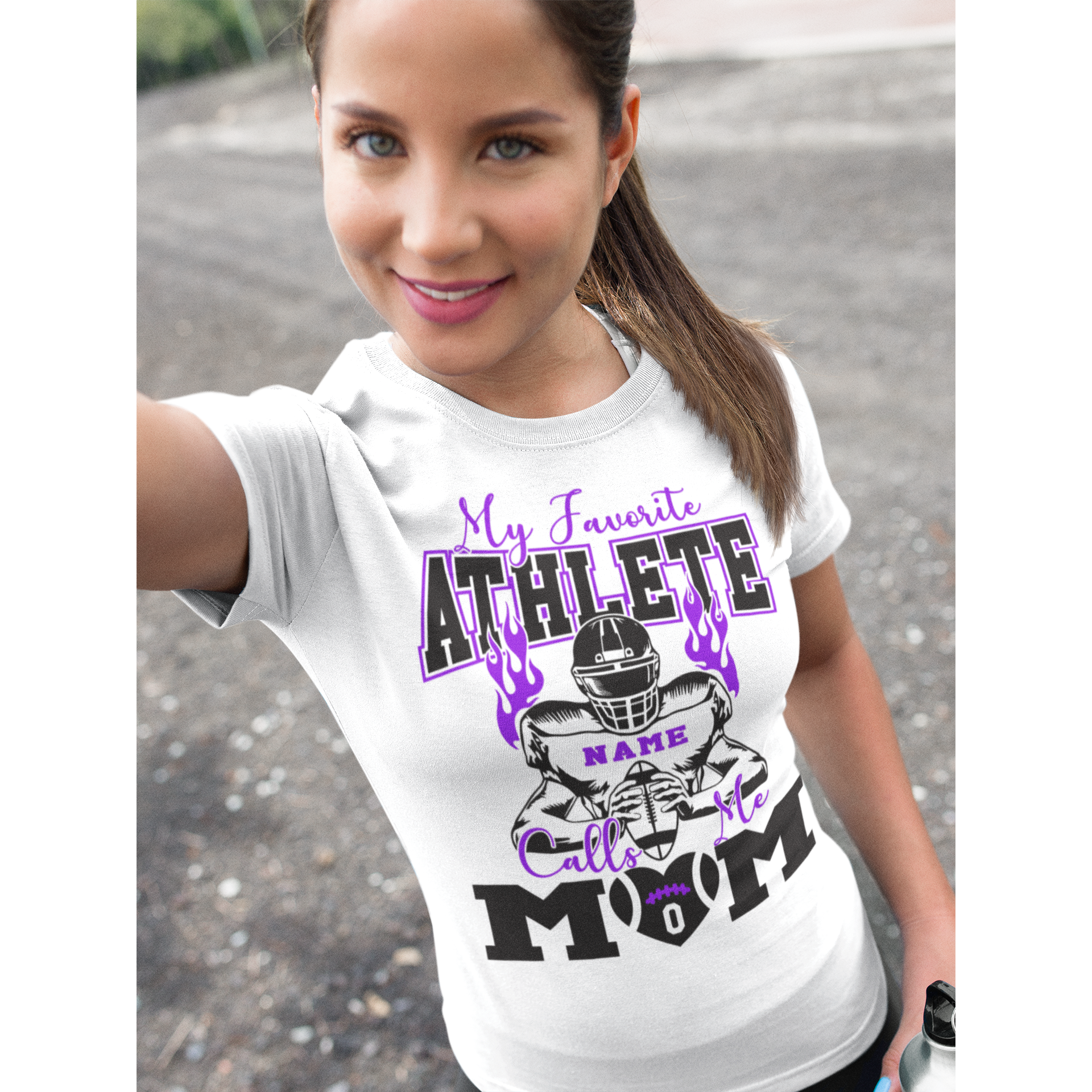 Custom My Favorite Athlete Calls me Mom T-Shirt - Wilson Design Group