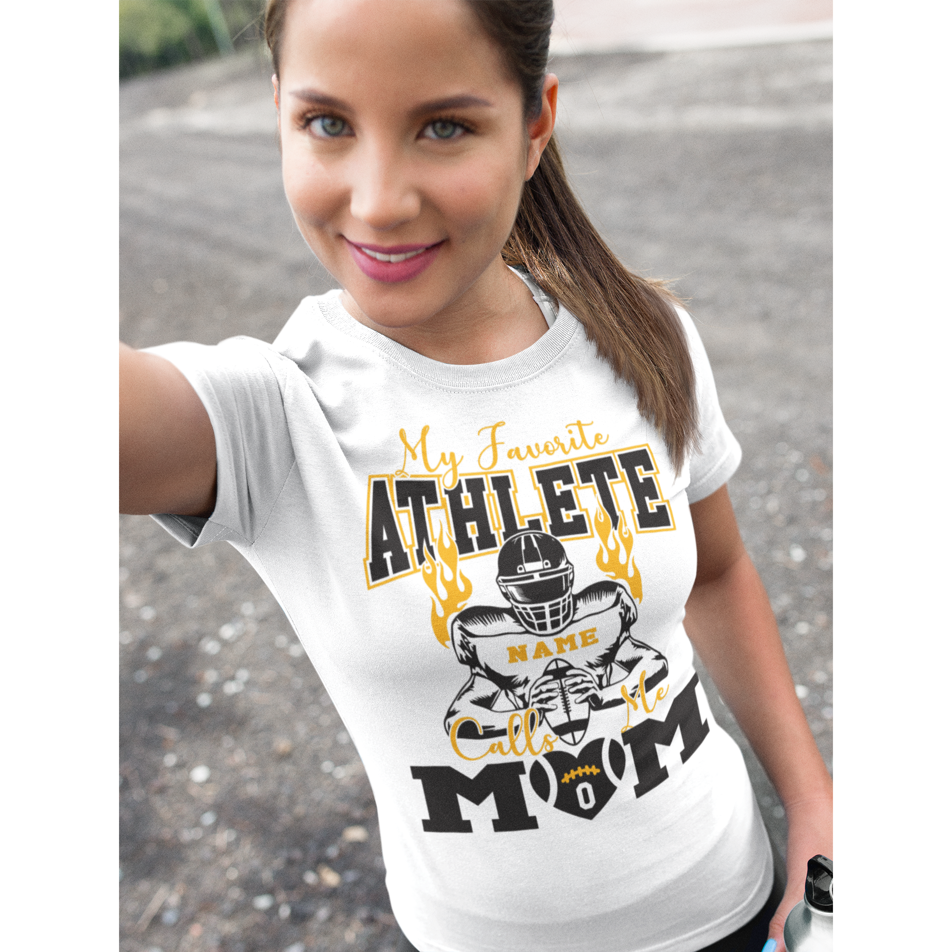 Custom My Favorite Athlete Calls me Mom T-Shirt - Wilson Design Group