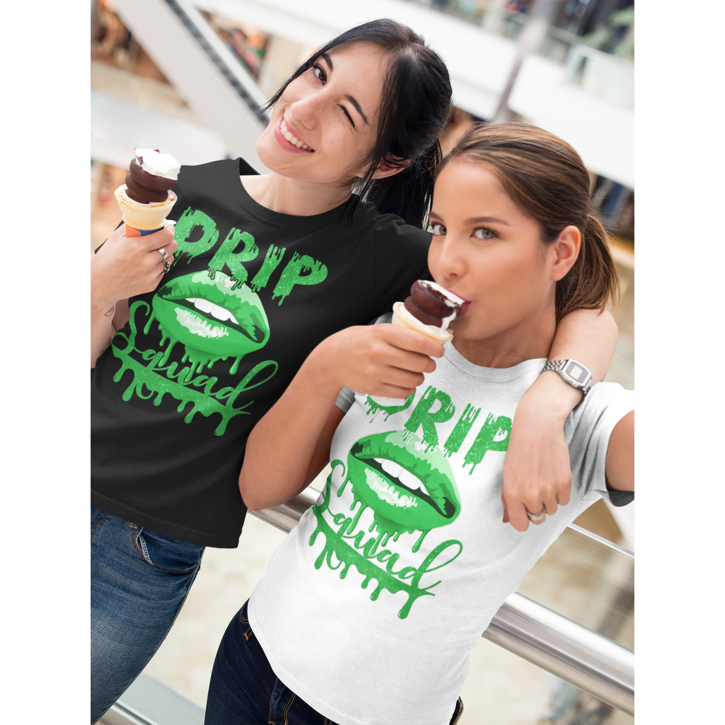 White Glitter Drip Squad shirt, birthday squad shirts - Wilson Design Group