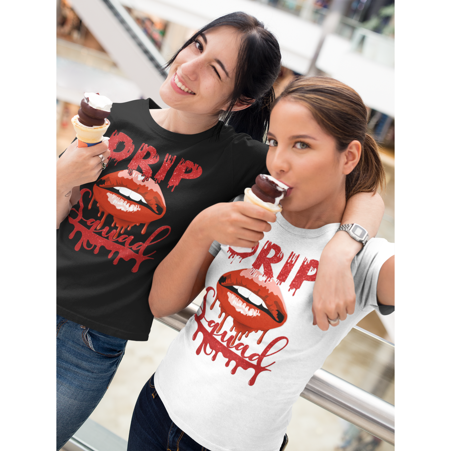 White Glitter Drip Squad shirt, birthday squad shirts - Wilson Design Group