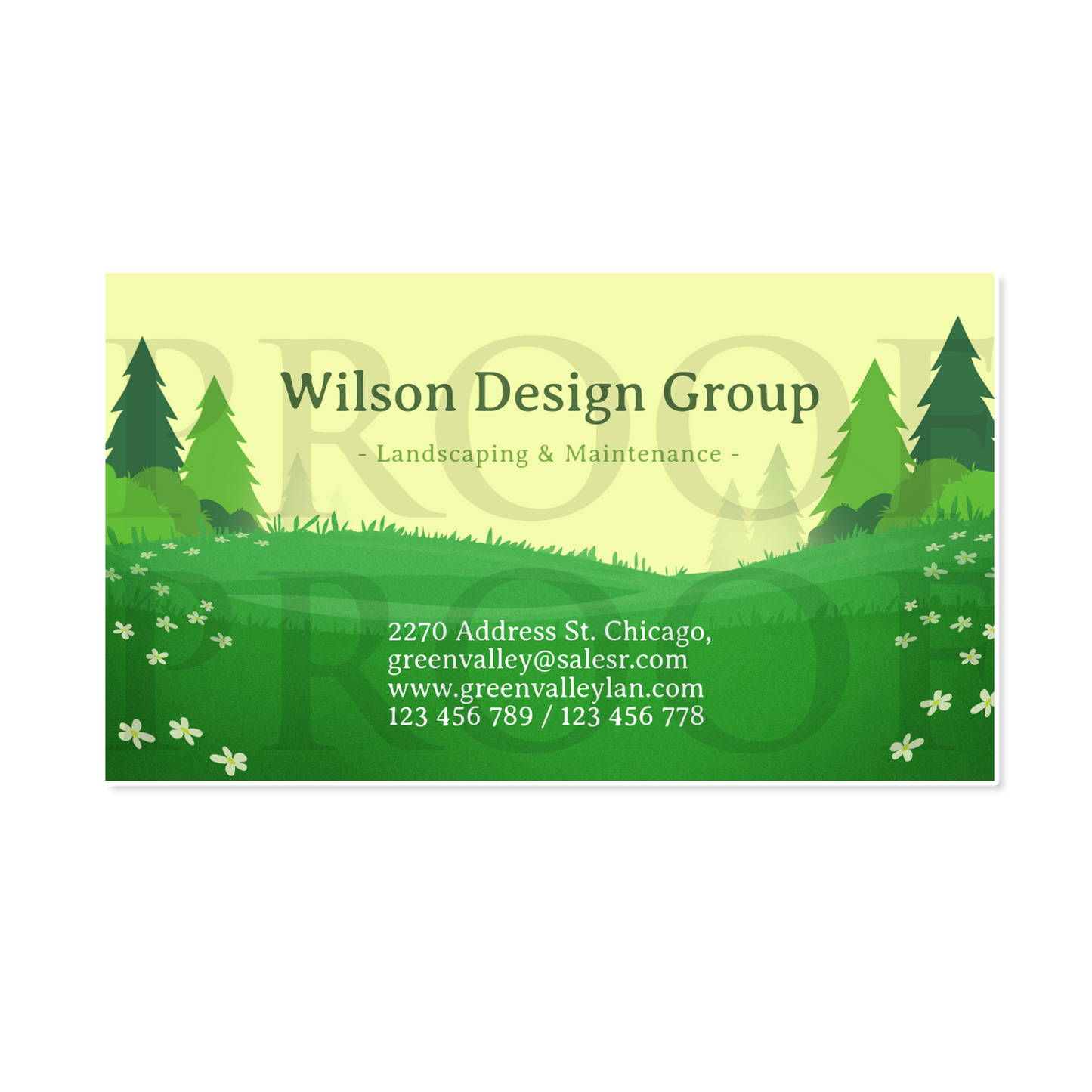 WDG Landscaping Business Cards - Wilson Design Group