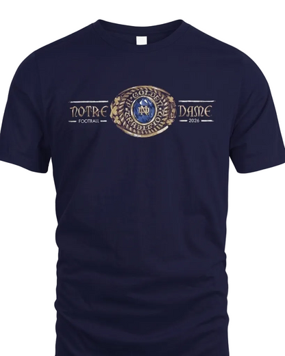 Notre Dame Shirt 2026 T-Shirt | Official Fighting Irish The Game Day Navy Tee