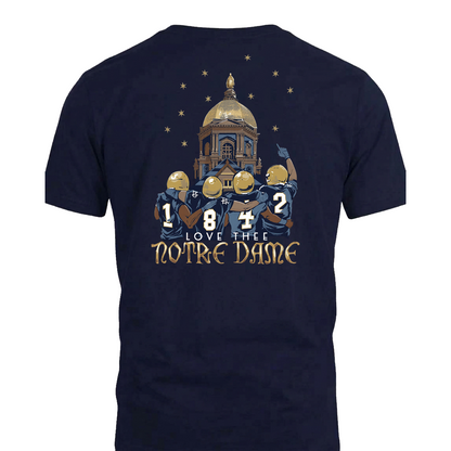 Notre Dame Shirt 2026 T-Shirt | Official Fighting Irish The Game Day Navy Tee