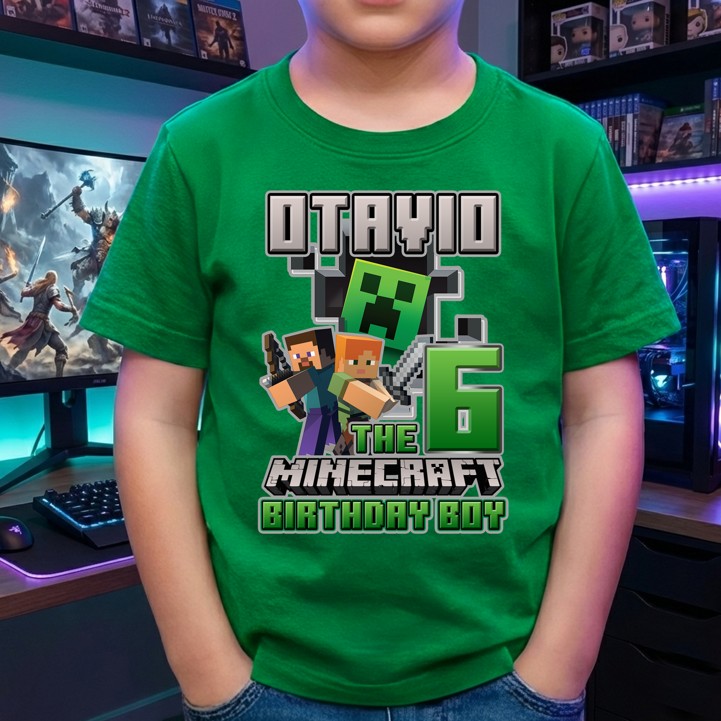Minecraft Birthday shirts, Family Matching Birthday Shirts