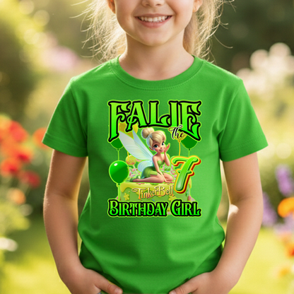 Tinkerbell Birthday Girl Family Party Shirts, Tinkerbell birthday girl shirt