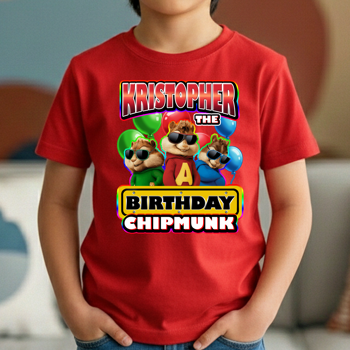 Alvin and the Chipmunks Birthday Boy Family Party Shirts, Alvin and the chipmunk's birthday shirts