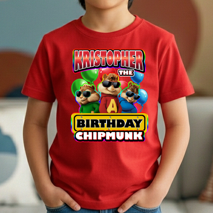 Alvin and the Chipmunks Birthday Boy Family Party Shirts, Alvin and the chipmunk's birthday shirts