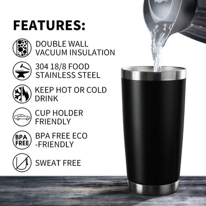 Personalized Running off of Coffee and Jesus coffee tumbler, religious coffee thermos - Wilson Design Group
