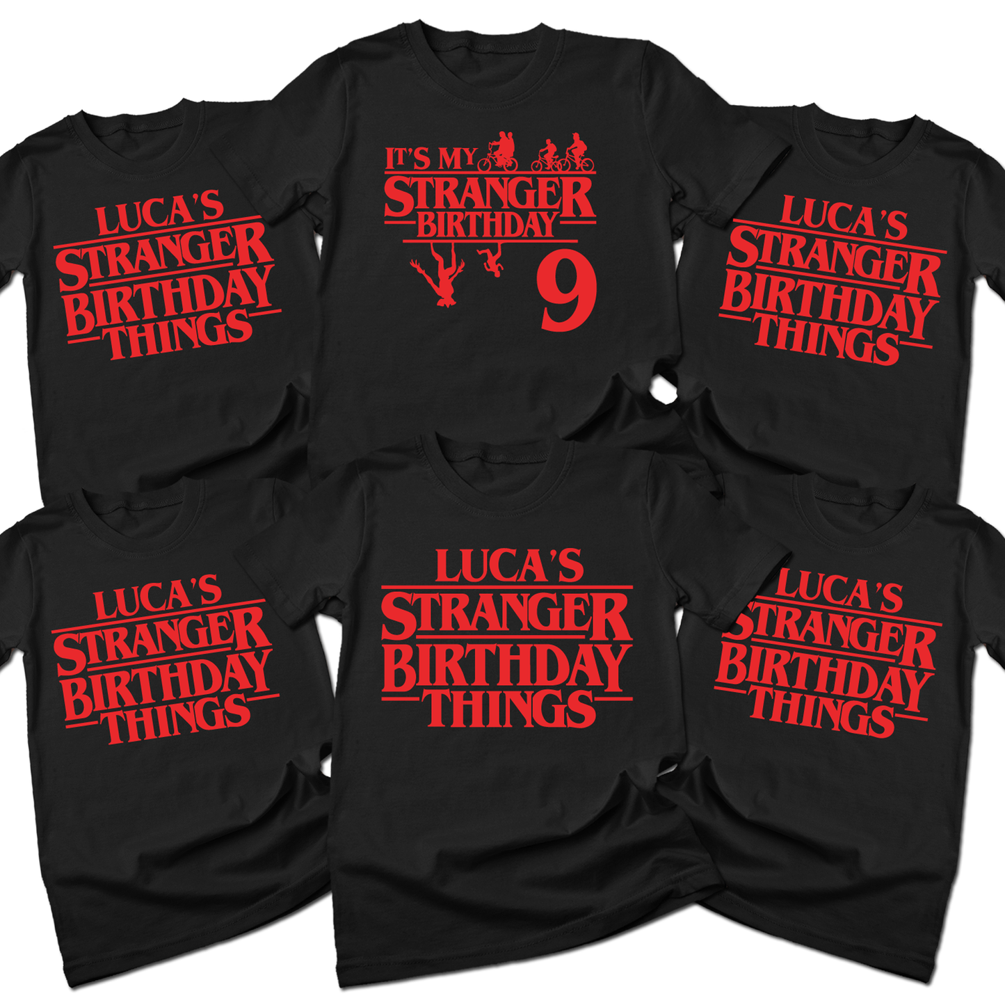 Custom Stranger Things Birthday Shirt, Matching Family Birthday Shirts, Personalized Stranger Things Party Tee, Upside Down Birthday Boy Girl