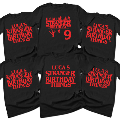 Custom Stranger Things Birthday Shirt, Matching Family Birthday Shirts, Personalized Stranger Things Party Tee, Upside Down Birthday Boy Girl