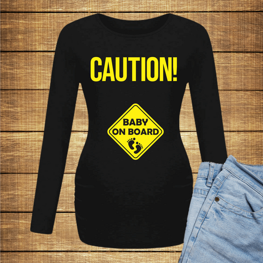 Baby On Board maternity shirt, maternity blouses for work, funny pregnancy shirts, pregnancy announcement t shirts - Wilson Design Group