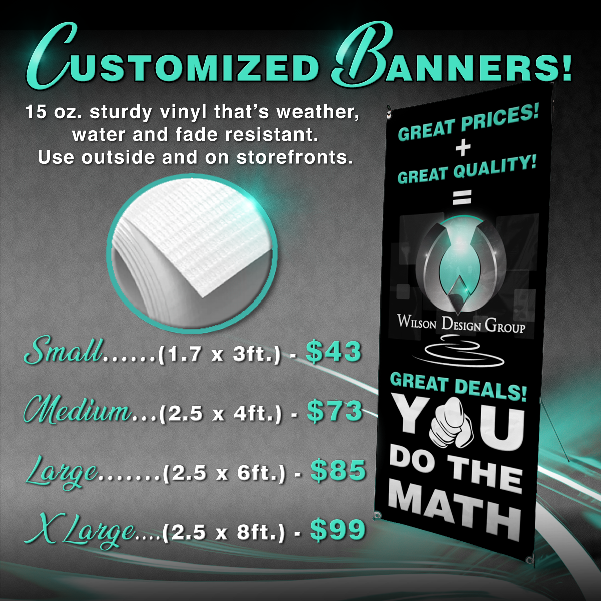 Customized Vinyl banners, Vinyl banners, Signs, Custom Signs