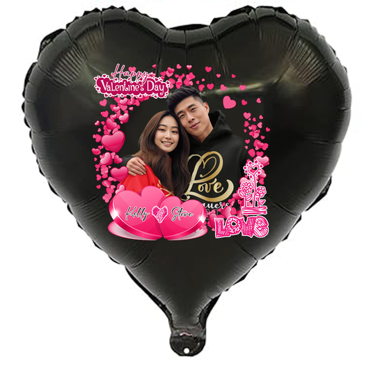 Personalized Valentine's Day balloon (Add your Photo), balloons valentines, Gift for her, gift for him - Wilson Design Group