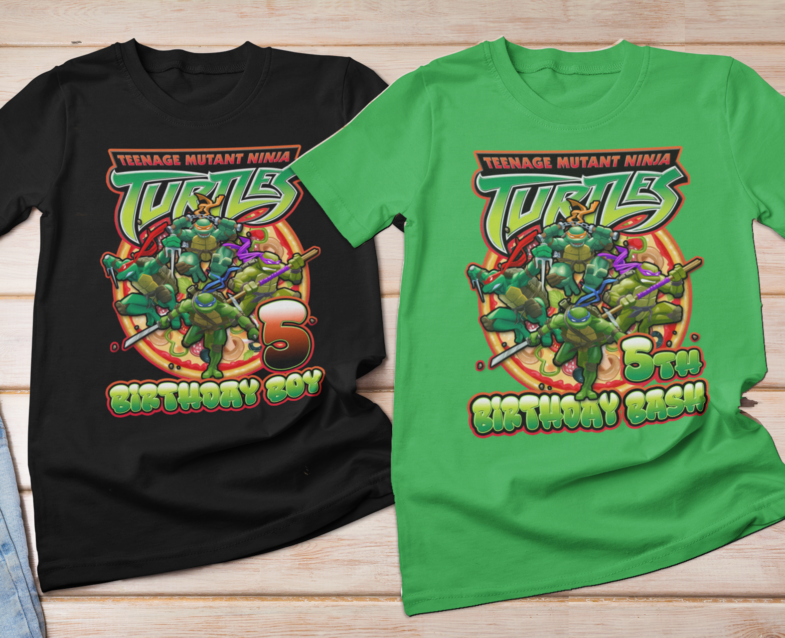 Mutant Teenage Turtle Ninjas Family Matching Birthday Shirts The Birthday Boy / Large Unisex Adult