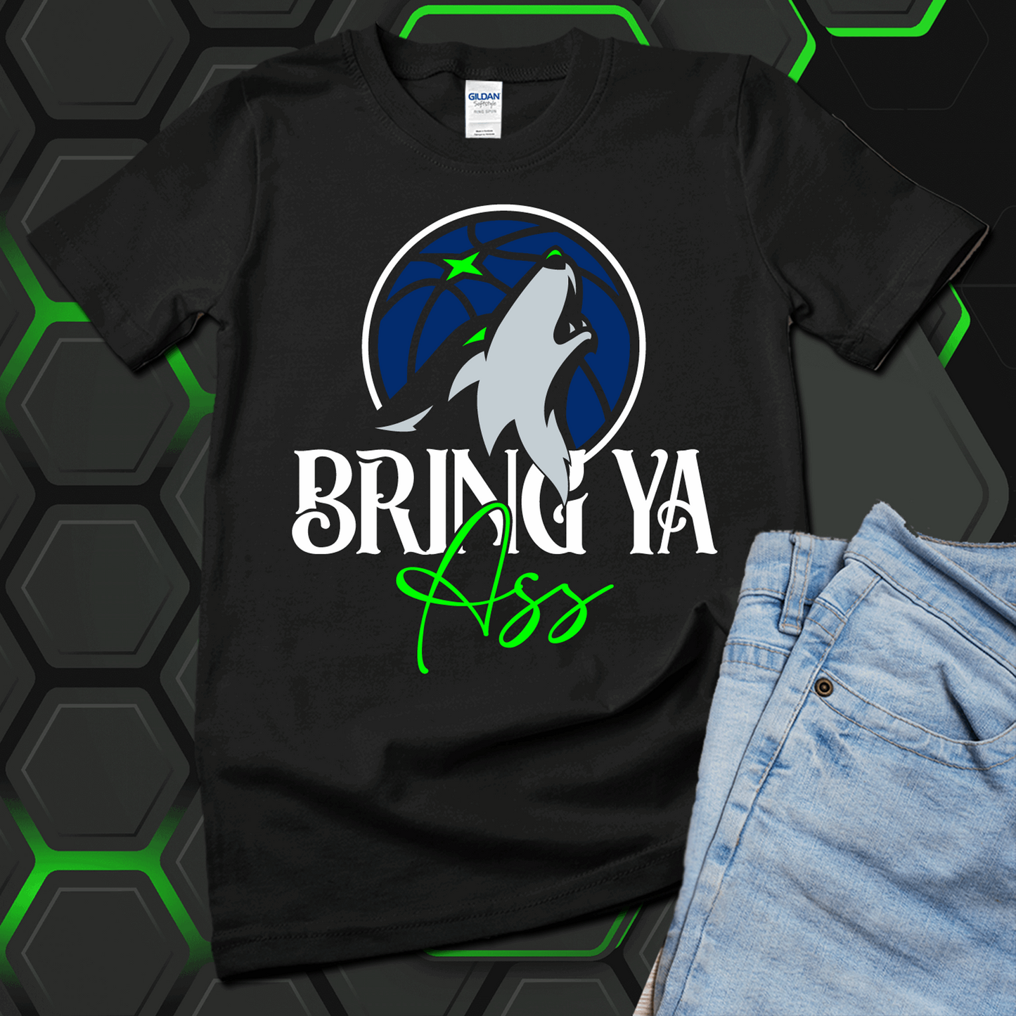 "Bring Ya Ass" T-Shirts, Timberwolves T-Shirt, Anthony Edwards Shirt - Wilson Design Group