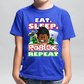 Eat, Sleep, Roblox Repeat African American Roblox Shirt for boys - Wilson Design Group