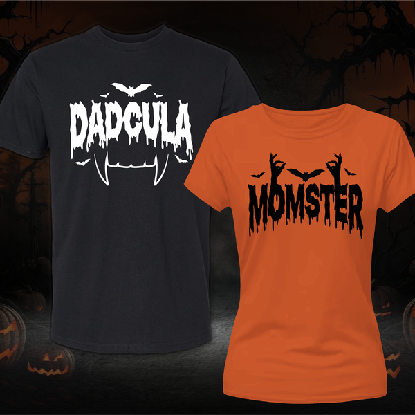Matching Dadcula and Momster Halloween Shirts, halloween shirts women, cute funny halloween shirts